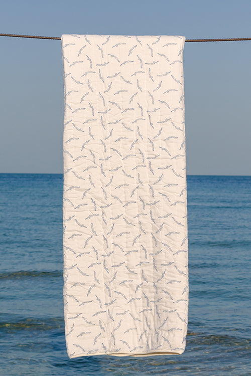 Okhai Cool Dive Hand Block Printed Pure Cotton Quilt Online