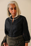 Rangsutra Idaya black Blouse With Pakkoh Embroidery