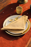 Urvi handwoven table napkin in beige (Combo of 5)