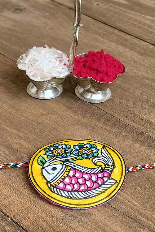 Okhai 'Amara' Fish Madhubani Paint Rakhi