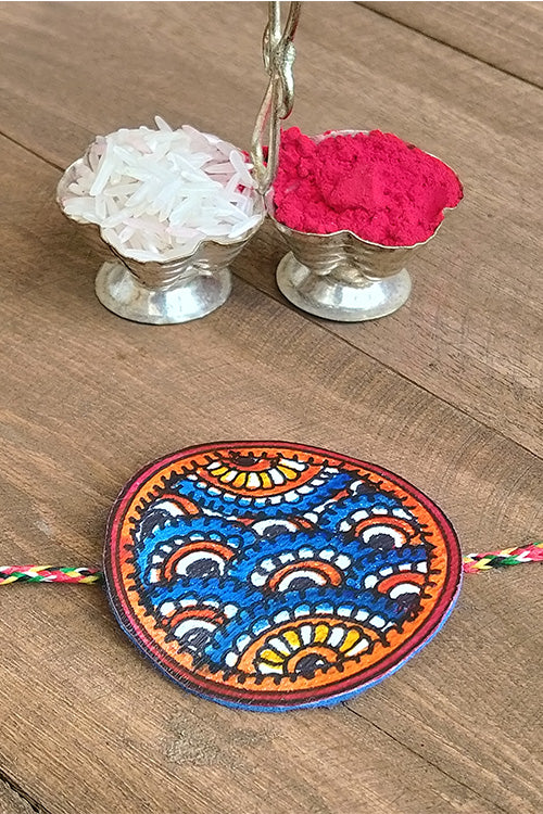 Okhai 'Amara' Blue Madhubani Paint Rakhi