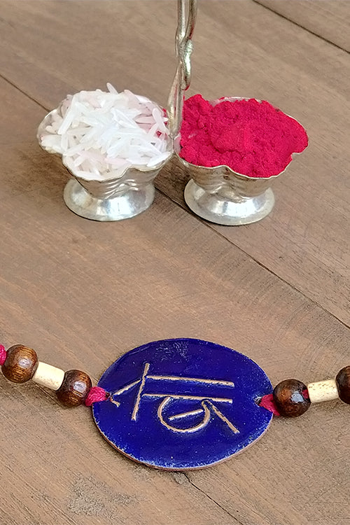 Okhai 'Dulari' Copper Enamel Rakhi