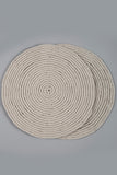 One 'O' Eight Knots Spiral Hand-Knotted 100% Cotton Placemat (set of 2)