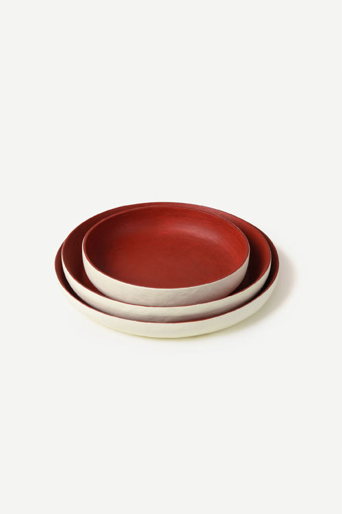Ikai Asai-Papier Mache Set Of Three Bowls