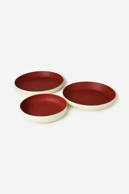 Ikai Asai-Papier Mache Set Of Three Bowls