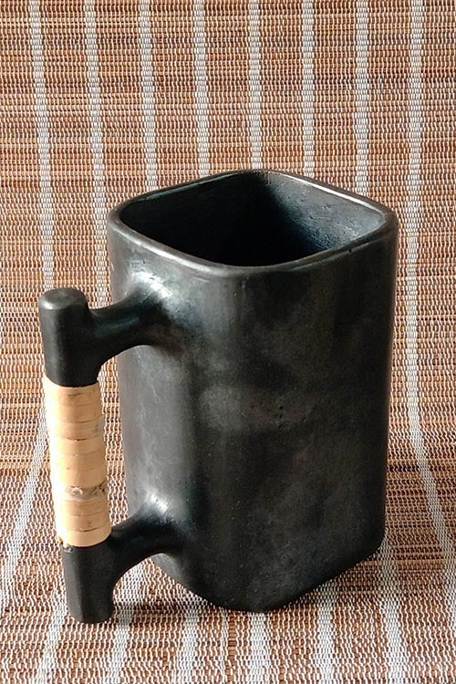 Terracotta by Sachii "Longpi Black Pottery Beer Mug Large Square"