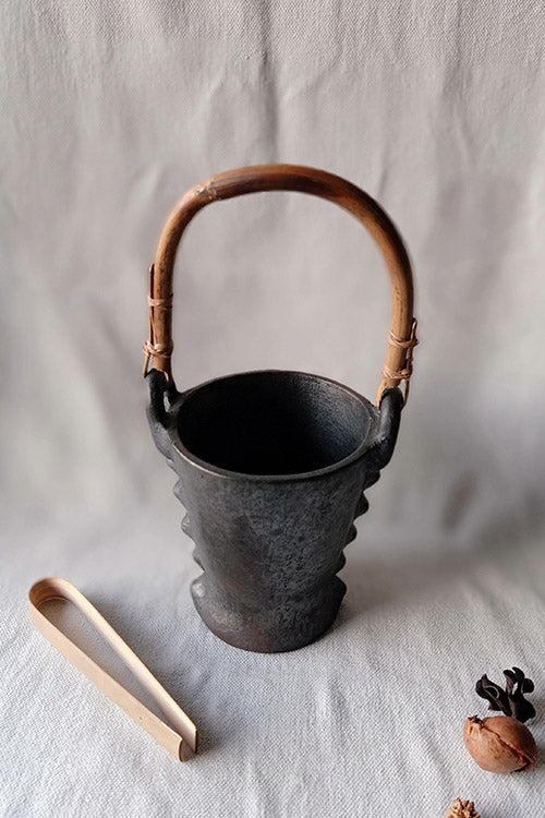 Terracotta by Sachii Longpi Black Pottery Ice Bucket Large
