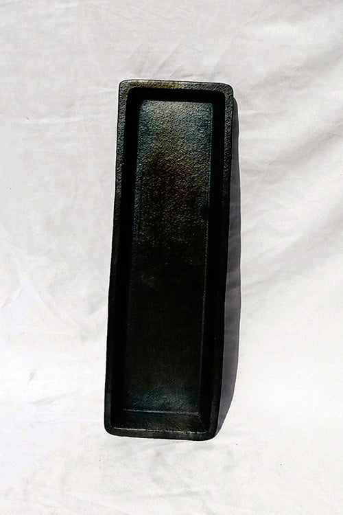 Terracotta by Sachii Longpi Black Pottery Tray Long