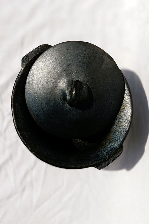 Terracotta by Sachii Longpi Black Pottery Biryani Pot Large