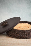 Handmade Sabai Grass Roti Box (Black)