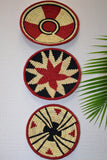 Dharini Sabai & Palm Wall Basket Set (Red-Black-Natural)