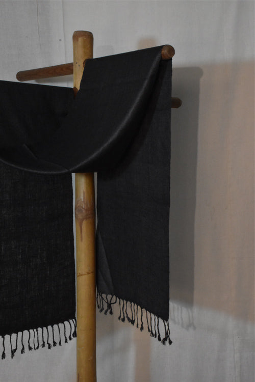 Avani Kumaon Pure Silk Scarf | Black