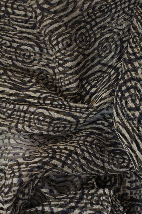 Creative Bee 'JALEBIAAN' Natural Dyed Block-Printed Silk Fabric (0.5 Meter)