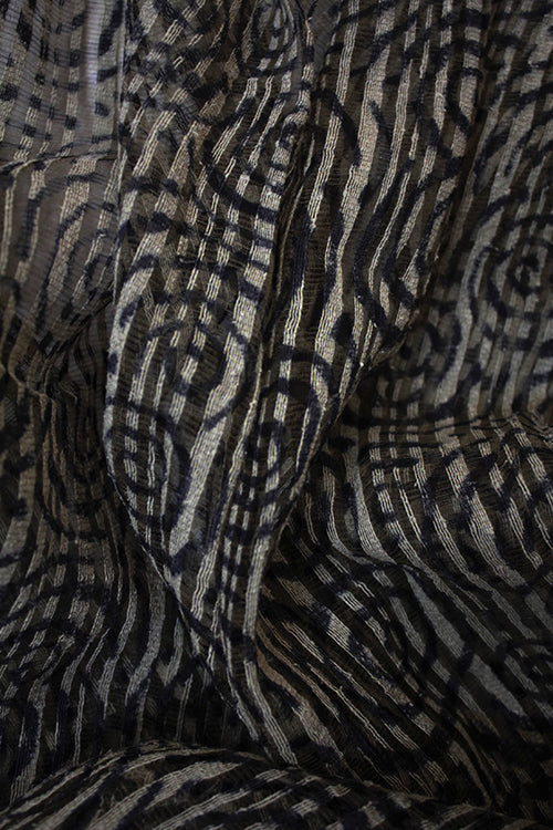 Creative Bee 'JALEBIAAN' Natural Dyed Block-Printed Silk Fabric (0.5 Meter)