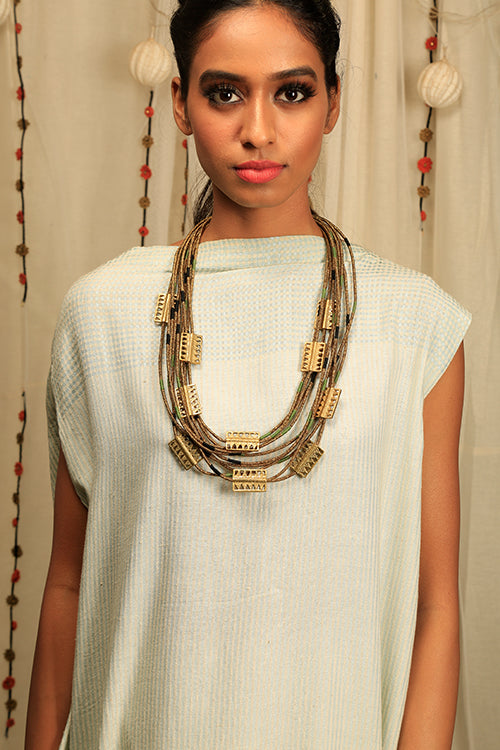 Mayabazaar 'Statement' Dokra multi-strand Shachi Necklace