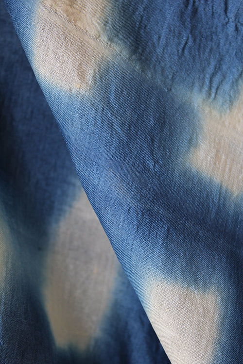 Creative Bee 'MARDIN' Natural Dye Indigo Shibori Desi Tussar Fabric