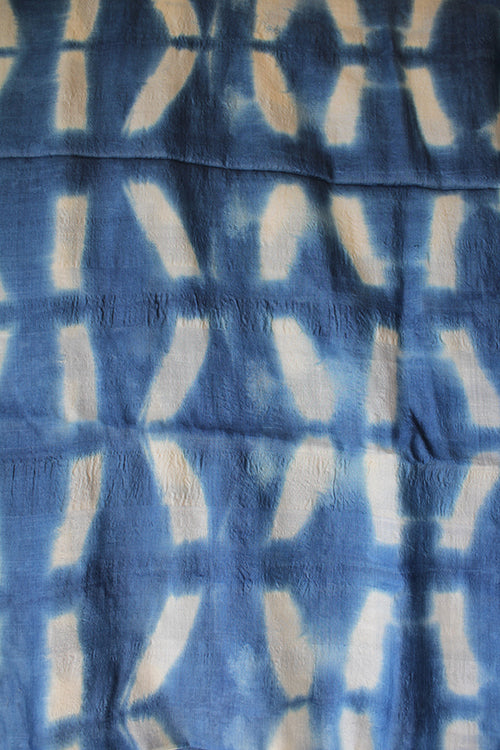 Creative Bee 'MARDIN' Natural Dye Indigo Shibori Desi Tussar Fabric