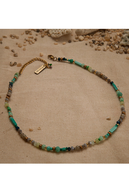 "Kai",Ocean Coast - Crystal Bead Necklace