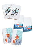 Ekibeki "Ocean Series" notebokes in collaboration with tradational Patchitra artisan Rupsona - Set of 6 A6 notebooks