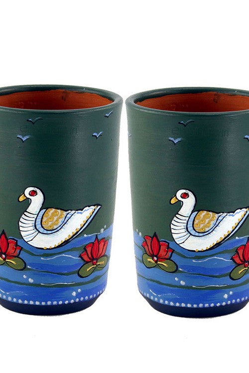 KALAPURI® Multicolored Made Of Teracotta Clay Handicrafts ShowPiece Terracotta Vase/Pot-1
