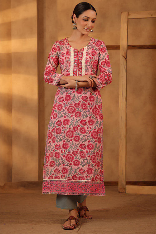 Shuddhi Magenta Pink Kurta