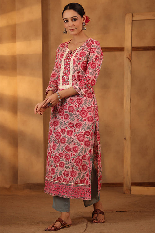 Shuddhi Magenta Pink Kurta