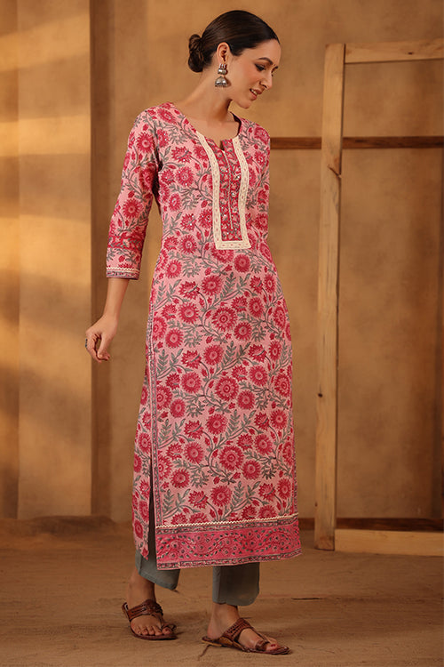 Shuddhi Magenta Pink Kurta