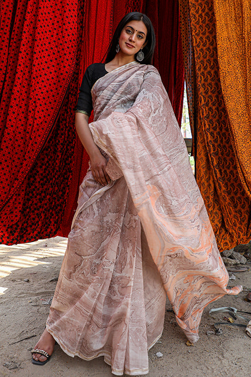 Handloom Purple Pure Silk Chanderi Saree With Eknaliya Zari Boota –  WeaverStory