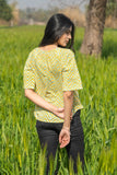 Sootisyahi 'Sea Breeze' Azofree Handblock Printed Pure Cotton Crop Top | Relove