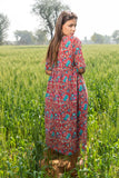 Sootisyahi 'Scarlet-Bee-Balm' Azofree Handblock Printed Pure Cotton Dress