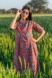 Sootisyahi 'Redley' Azofree Handblock Printed Pure Cotton Dress
