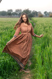 Sootisyahi 'Earthen Bliss' Azofree Handblock Printed Pure Cotton Dress
