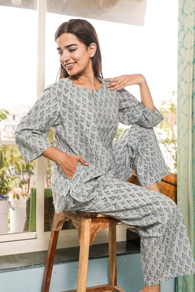 Cotton night best sale suit sets