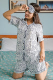 Sootisyahi 'Cozy At Jungle' Hand Printed Cotton Night Suit