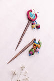 Samoolam Handmade Crochet Hairstick ~ Butterfly & Bird - Pair