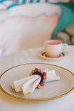 Samoolam Handmade Crochet Napkin Holders ~ Purple Beads - Set of 6