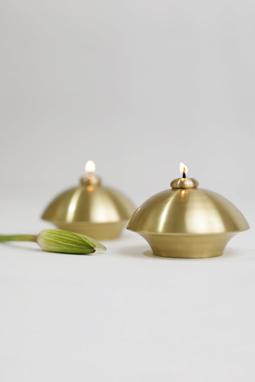 Studio Coppre Sanchi Oil Lamp Brass