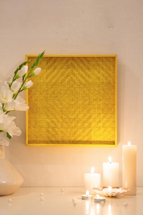 Kadam Haat Bamboo Multi-Colored Wall Art Set of 4