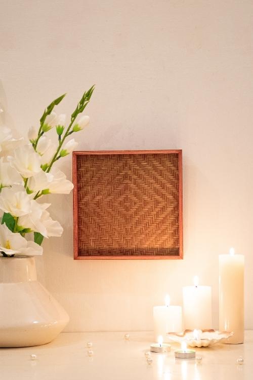 Kadam Haat Bamboo Multi-Colored Wall Art Set of 4