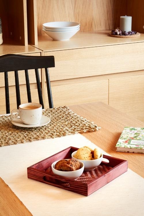 Kadam HaatHandmade Bamboo Square Tray Small