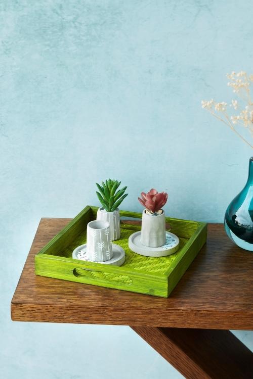 Kadam HaatHandmade Bamboo Square Tray Small