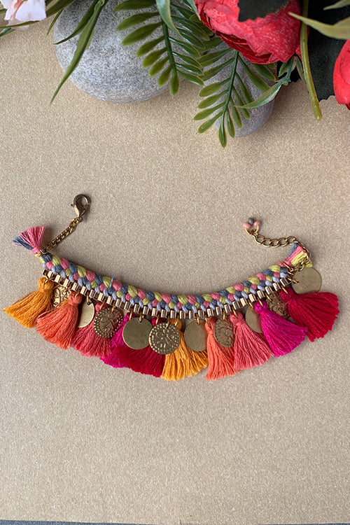 Dhaaga Sunset Tassel Bracelet