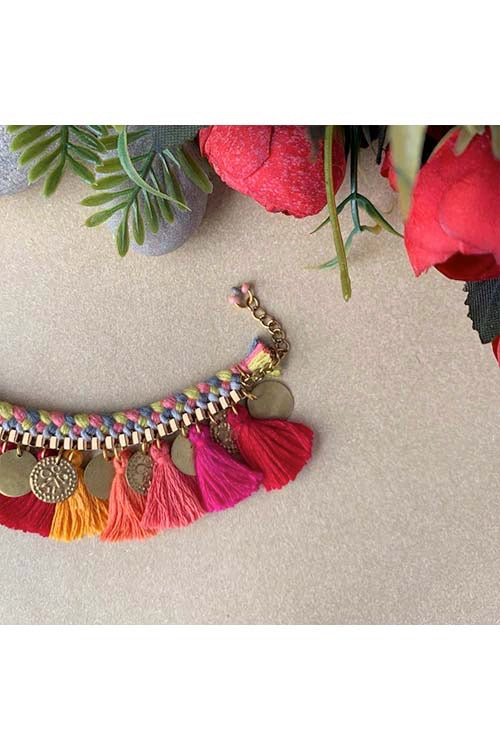 Dhaaga Sunset Tassel Bracelet