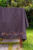 Okhai 'Coral root' Hand Embroidered Pure Cotton Table Cover