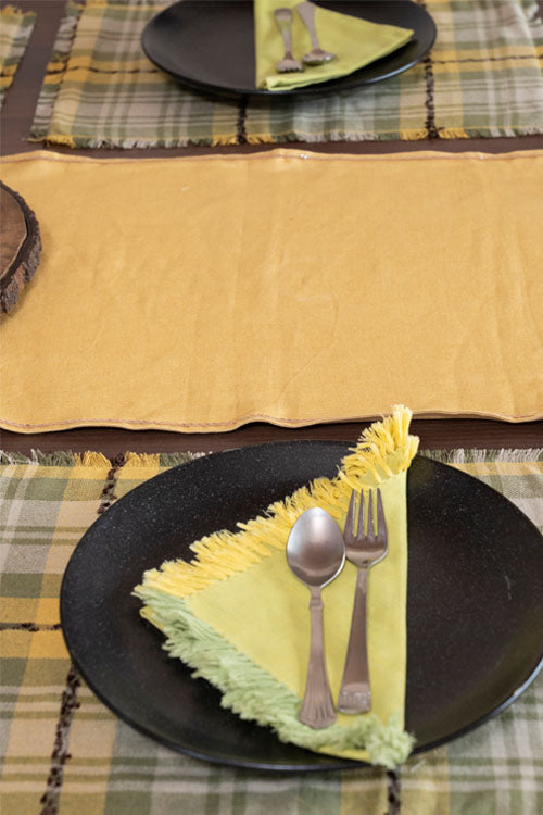 Onset Homes Checkered Table Mats-Sap green