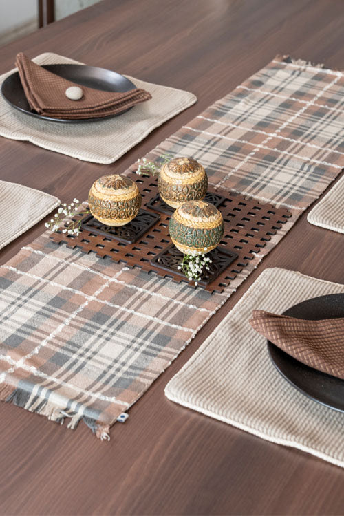 Ribbed Table Mats -Foggy Dew