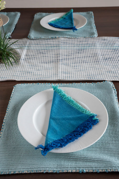 Onset Homes Ribbed Table Mats -Sky