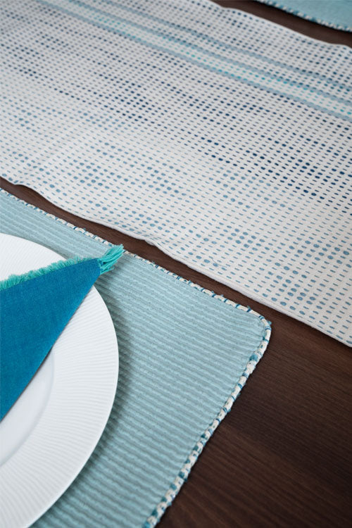 Onset Homes Ribbed Table Mats -Sky