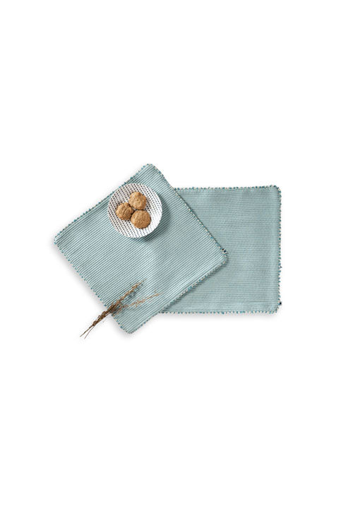Onset Homes Ribbed Table Mats -Sky