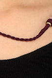 Miharu Pink Burgundy Gold Tone Necklace